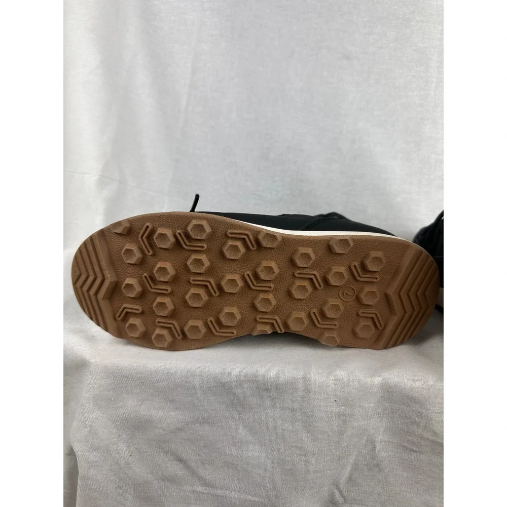 Target Black Puffer Snow Boots Thermolite EcoMade‎ Lace Up Gum Sole 096094120 7